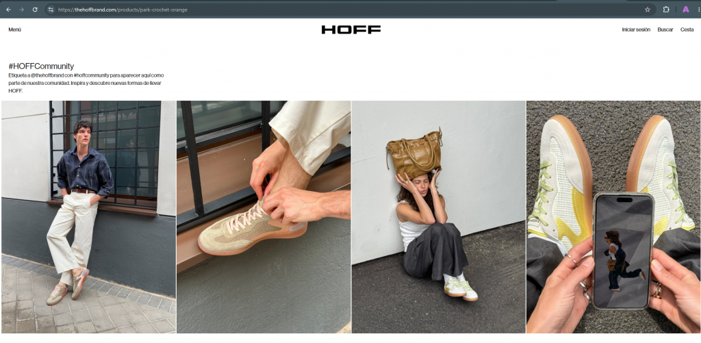 Ficha de producto de Hoff con fotos de Contenido creado por el usuario